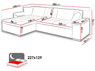 Угловой диван-кровать Diana цена и информация | Диваны | hansapost.ee