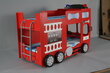 Narivoodi koos madratsiga Fire Truck Double, punane цена и информация | Lastevoodid | hansapost.ee