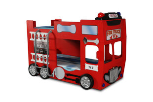 Narivoodi koos madratsiga Fire Truck Double, punane hind ja info | Lastevoodid | hansapost.ee