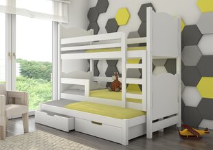 Двухъярусная кровать Adrk Furniture Leticia, 180x75/172x75 см, белая цена и информация | Детские кровати | hansapost.ee