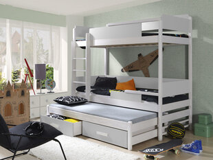 Кровать двухъярусная 3-х местная Quatro 90х200 см цена и информация | Детские кровати | hansapost.ee