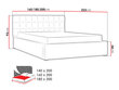 Voodi Malmo 160x200 cm ülestõstetava voodipõhjaga hind ja info | Voodid | hansapost.ee