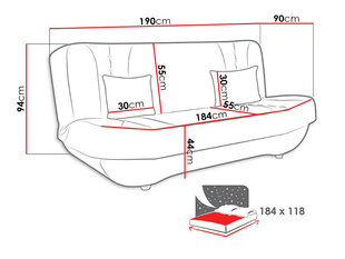 Диван-кровать Pinto цена и информация | Диваны | hansapost.ee