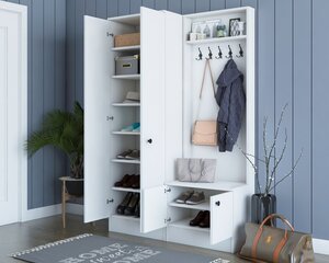 Комплект мебели для прихожей Kalune Design 893(I), 119,6 см, белый цена и информация | Комплекты в прихожую | hansapost.ee