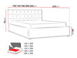 Voodi Malmo 120x200 cm ülestõstetava voodipõhjaga hind ja info | Voodid | hansapost.ee