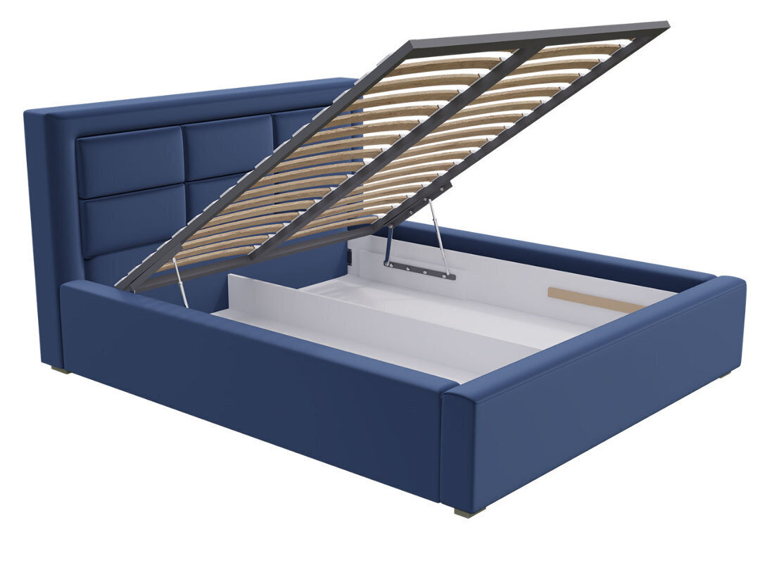 Voodi Clasic 160x200 cm ülestõstetava voodipõhjaga, sinine hind ja info | Voodid | hansapost.ee