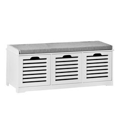 Jalanõudekapp SoBuy FSR23-W, valge/hall price and information | Shoe cupboards, shoe racks | hansapost.ee