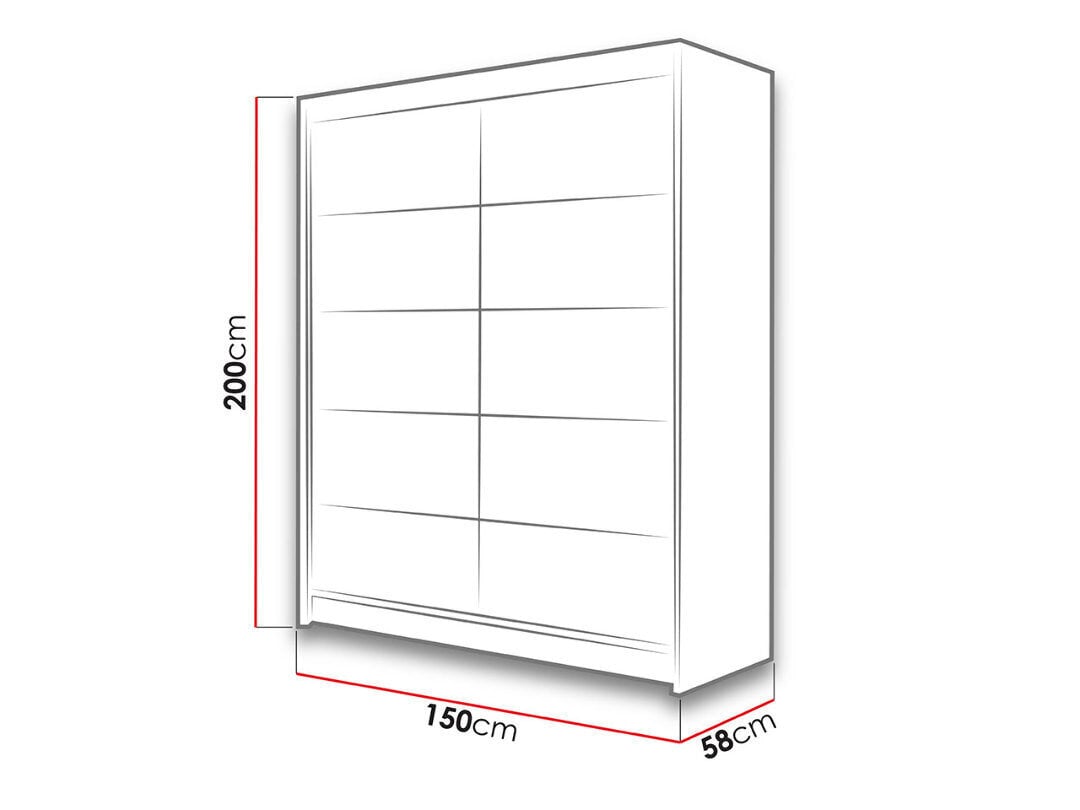 Riidekapp Camino 4-150 cm hind ja info | Kapid | hansapost.ee