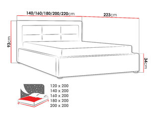 Voodi CLASIC 200x200 cm hind ja info | Voodid | hansapost.ee