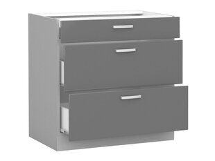 Кухонный шкаф (нижний) GREY 80 D 3S BB MULTILINE цена и информация | Шкафы | hansapost.ee