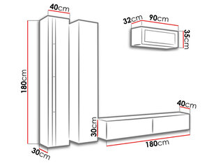 Sektsioon VIGO NEW II + valge valgustus price and information | Sectional cabinets | hansapost.ee