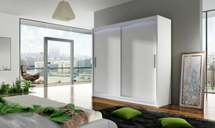 Шкаф с раздвижными дверями Bega I 180 cм + LED цена и информация | Шкафы | hansapost.ee