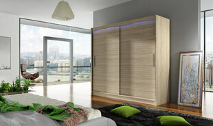 Шкаф с раздвижными дверями Bega I 180 cм + LED цена и информация | Шкафы | hansapost.ee