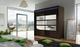 Шкаф с раздвижными дверями Bega III 180 см + LED цена и информация | Шкафы | hansapost.ee