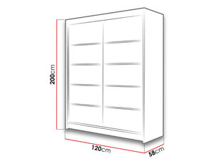 Lükandustega riidekapp Lino IV + LED цена и информация | Шкафы | hansapost.ee