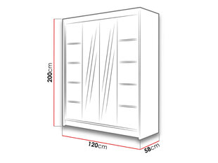 Lükandustega riidekapp Lino V цена и информация | Шкафы | hansapost.ee