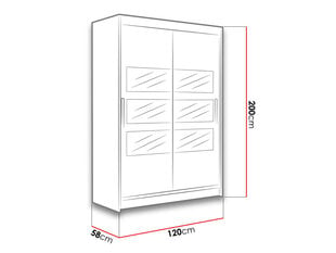 Riidekapp Miami V + LED hind ja info | Kapid | hansapost.ee