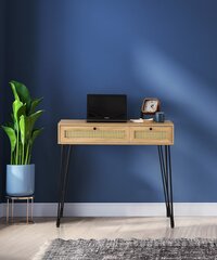 Письменный стол Kalune Design 854, 79 см, светло-коричневый/черный цена и информация | Столы-консоли | hansapost.ee