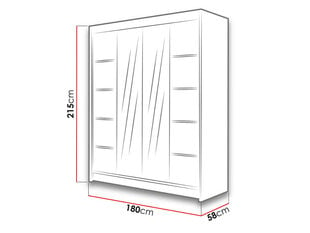 Lükandustega riidekapp Talin V цена и информация | Шкафы | hansapost.ee