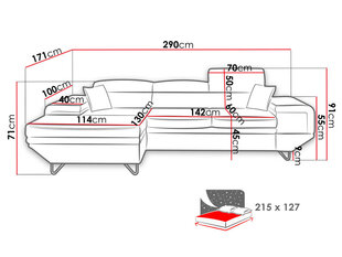 Угловой диван-кровать Benito цена и информация | Угловые диваны | hansapost.ee