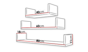 Настенная полка Trio цена и информация | Полки | hansapost.ee