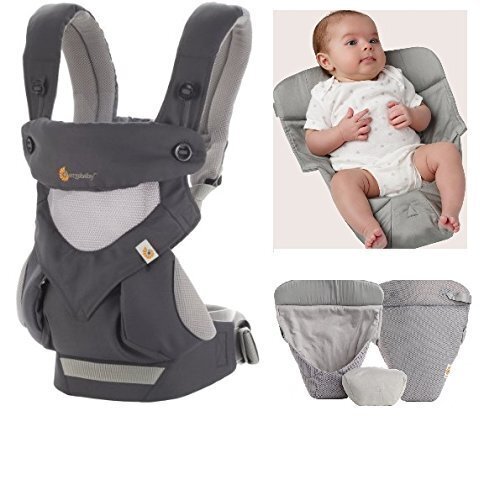 Kandekott Ergobaby 360 Cool Air BC360PBLKGRY, carbon grey цена и информация | Kõhukotid, kandekotid | hansapost.ee