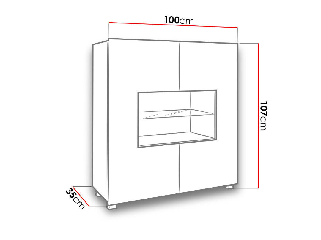 Kummut Calabrini + LED hind ja info | Kummutid | hansapost.ee