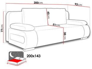 Pesukastiga diivanvoodi Emma цена и информация | Диваны | hansapost.ee