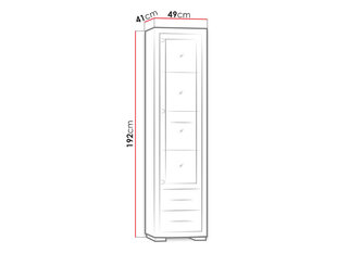 Vitriinkapp Vegas + LED-valgustus hind ja info | Kapid | hansapost.ee