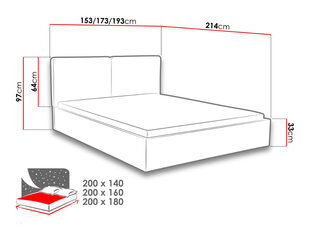 Voodi Szymek 160x200 cm hind ja info | Voodid | hansapost.ee