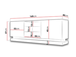 TV-alus Qiu 160 cm + LED hind ja info | Televiisori alused | hansapost.ee