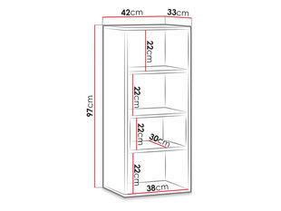 Шкаф на стену Olier цена и информация | Полки | hansapost.ee