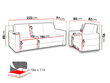 Komplekt Kwadrat Lux 3+1+1 цена и информация | Pehme mööbli komplektid | hansapost.ee