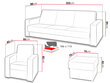 Komplekt Gordia 3+1+1 ja tumba hind ja info | Pehme mööbli komplektid | hansapost.ee