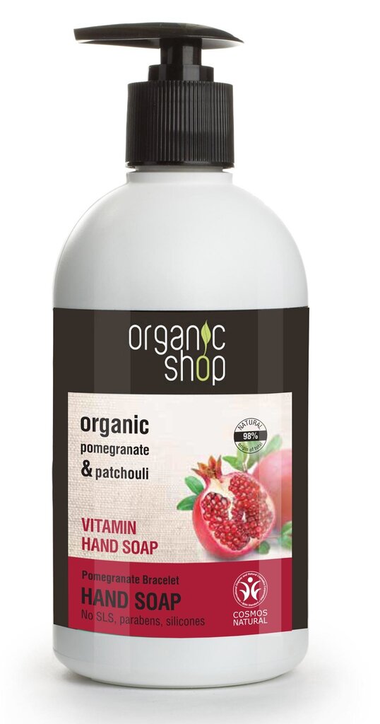 Vedelseep vitamiinidega Organic Shop 500 ml цена и информация | Seebid | hansapost.ee