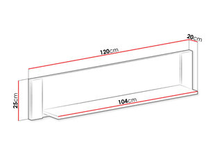 Полка Bergen, белая цена и информация | Полки | hansapost.ee