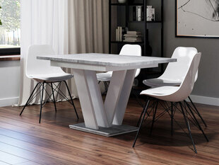 Обеденный стол Masiv 80x120/160 см, белый цена и информация | Кухонные и обеденные столы | hansapost.ee