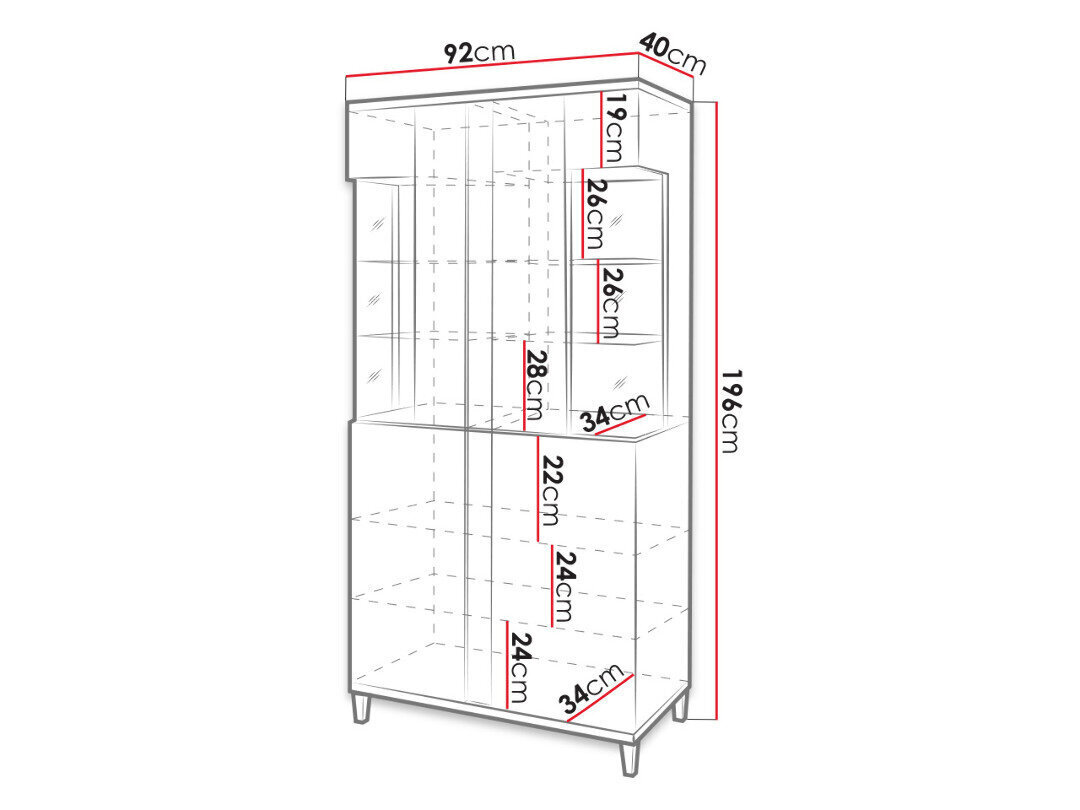 Vitriinkapp Marco 90 cm цена и информация | Kapid | hansapost.ee