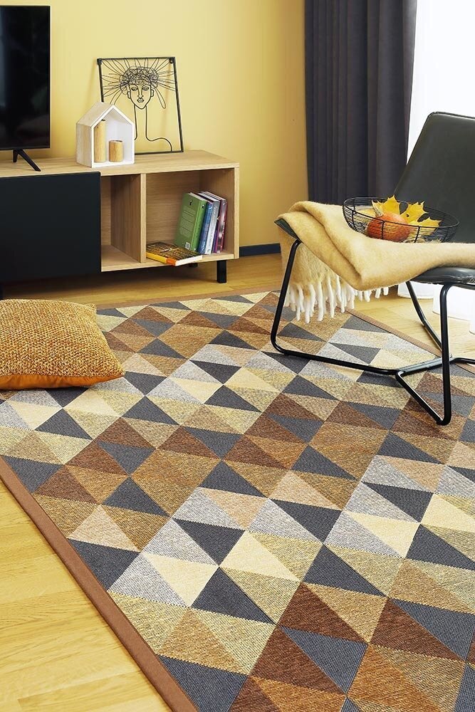 Narma kahepoolne smartWeave® šenillvaip Kiva, pruun, 70 x 140 cm цена и информация | Vaibad | hansapost.ee