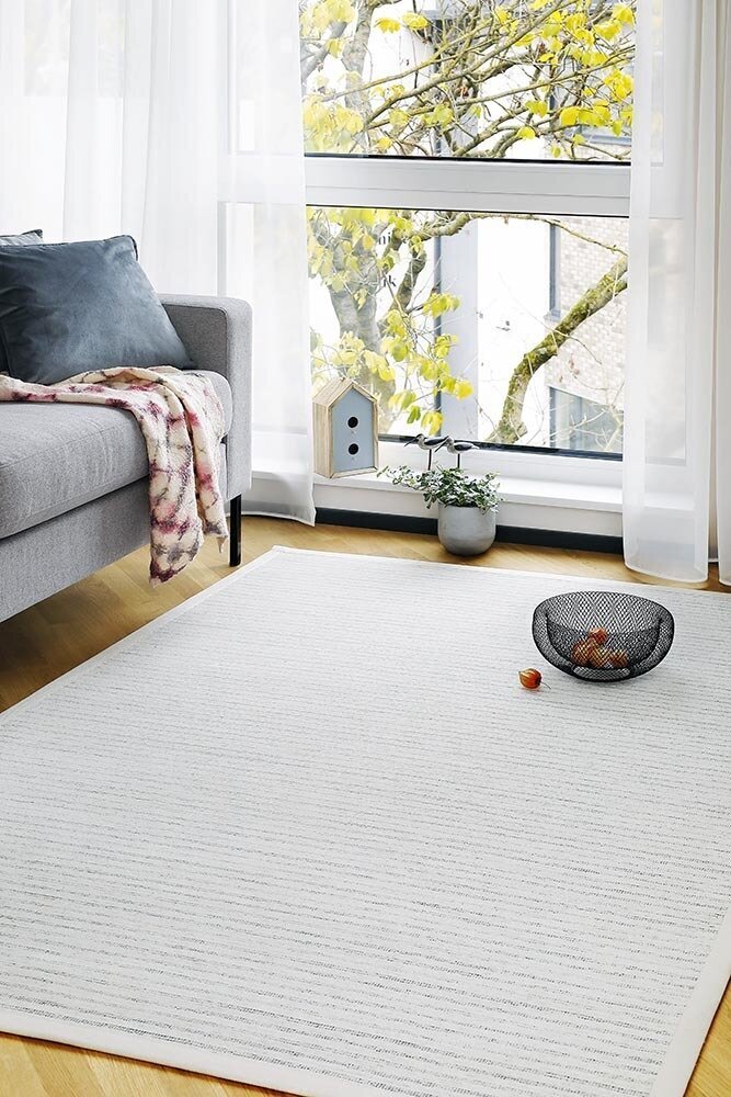 Narma kahepoolne smartWeave® šenillvaip Kuma, valge, 70 x 140 cm цена и информация | Vaibad | hansapost.ee