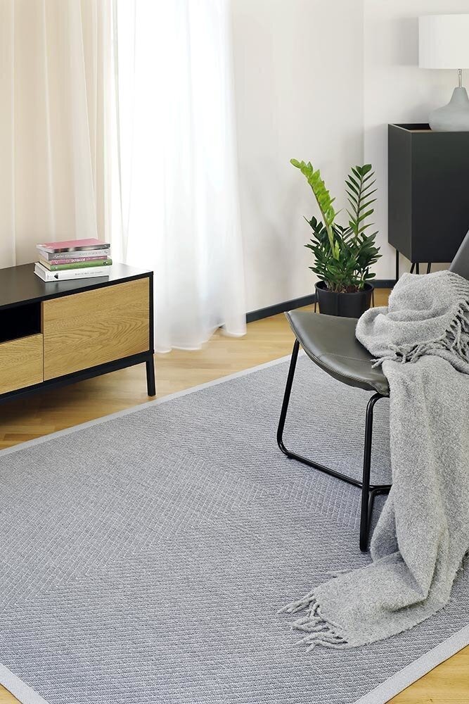 Narma kahepoolne smartWeave® šenillvaip Vivva, hõbedane, 70 x 140 cm цена и информация | Vaibad | hansapost.ee