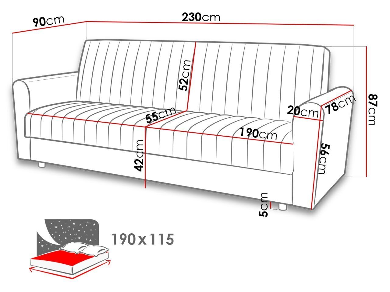 Diivanvoodi MOLLY price and information | Diivanvoodid ja diivanid | hansapost.ee