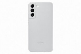 Leather Cover for Samsung Galaxy S22 Plus, Light Gray hind ja info | Telefonide kaitsekaaned ja -ümbrised | hansapost.ee