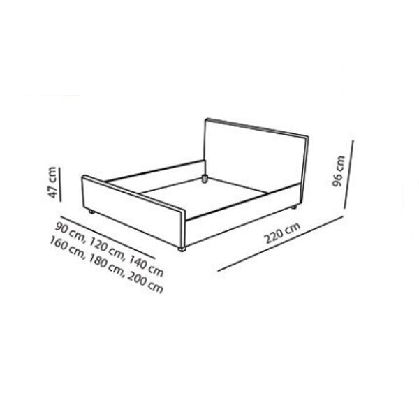 Voodi, pruun, 200x200 cm hind ja info | Voodid | hansapost.ee