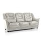 Pehme mööbli komplekt Mann, 3+1+1, kaetud nahaga, - valge 5007, musta värvi jalad hind ja info | Pehme mööbli komplektid | hansapost.ee