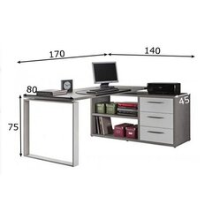 Угловой стол Disegno цена и информация | Компьютерные, письменные столы | hansapost.ee
