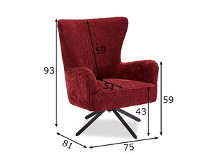 Кресло Боб, красное цена и информация | Кресла | hansapost.ee