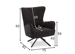 Кресло Боб, черное цена и информация | Кресла | hansapost.ee