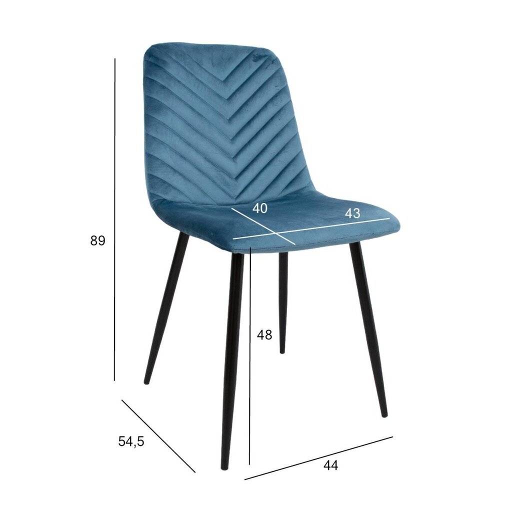 Tool BRIE 54,5x44xH89cm, tumeroheline samet hind ja info | Köögitoolid, söögitoolid | hansapost.ee