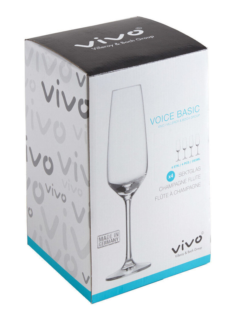 Vivo by Villeroy & Boch Vahuveiniklaasid Voice Basic, 4 tk hind ja info | Klaasid, kruusid ja kannud | hansapost.ee